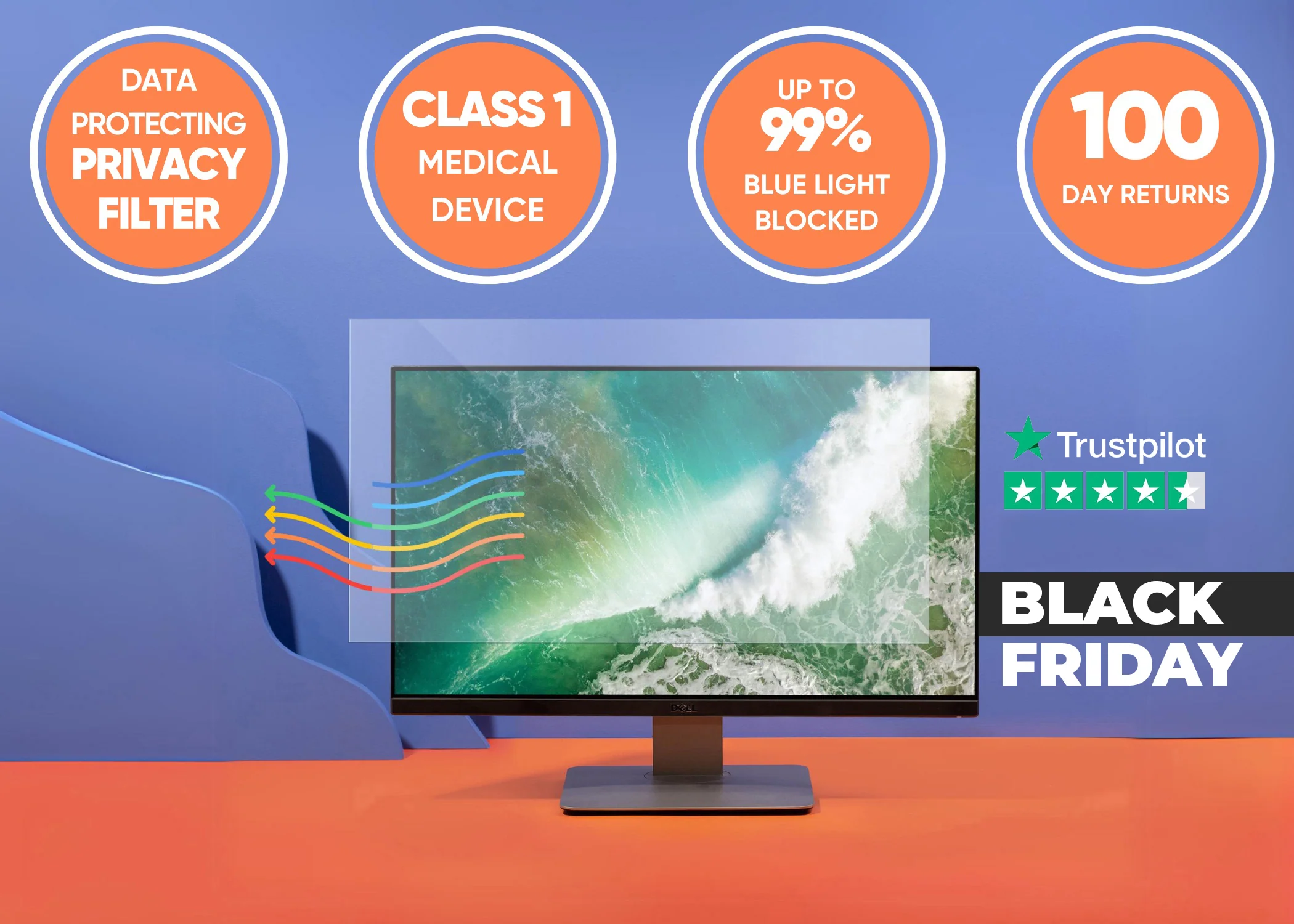Anti blue light screen protector for laptops, monitors and PCs - Image 54