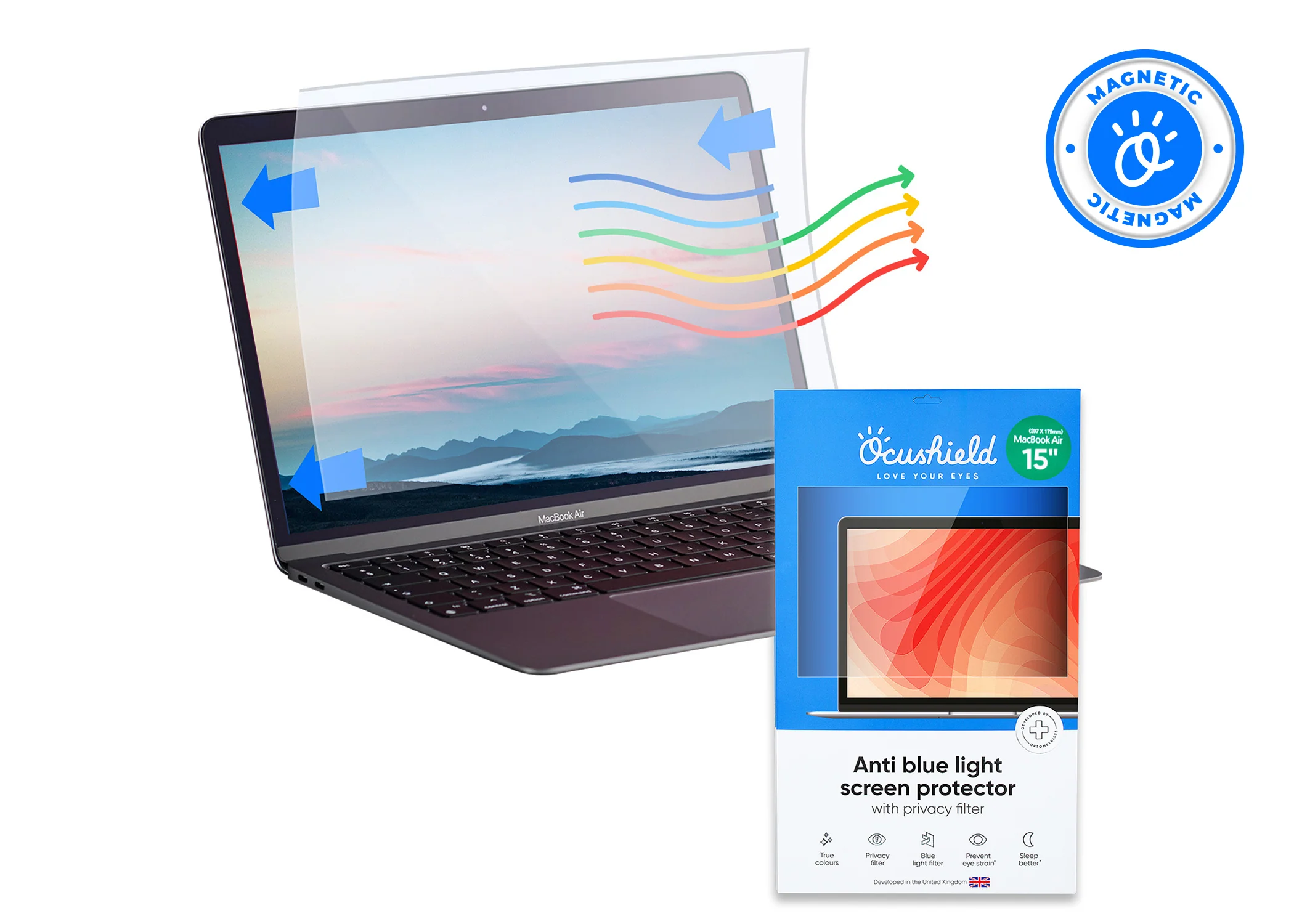 Anti blue light privacy filter for MacBook Air & Pro - Image 18
