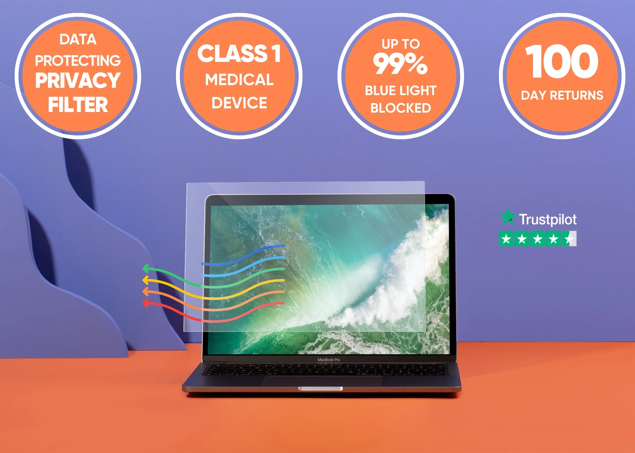 Anti blue light privacy filter for MacBook Air & Pro - Image 24
