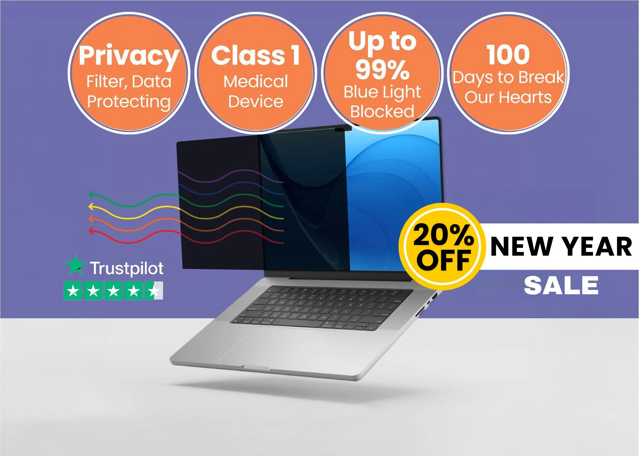 Anti blue light privacy filter for MacBook Air & Pro - Image 28