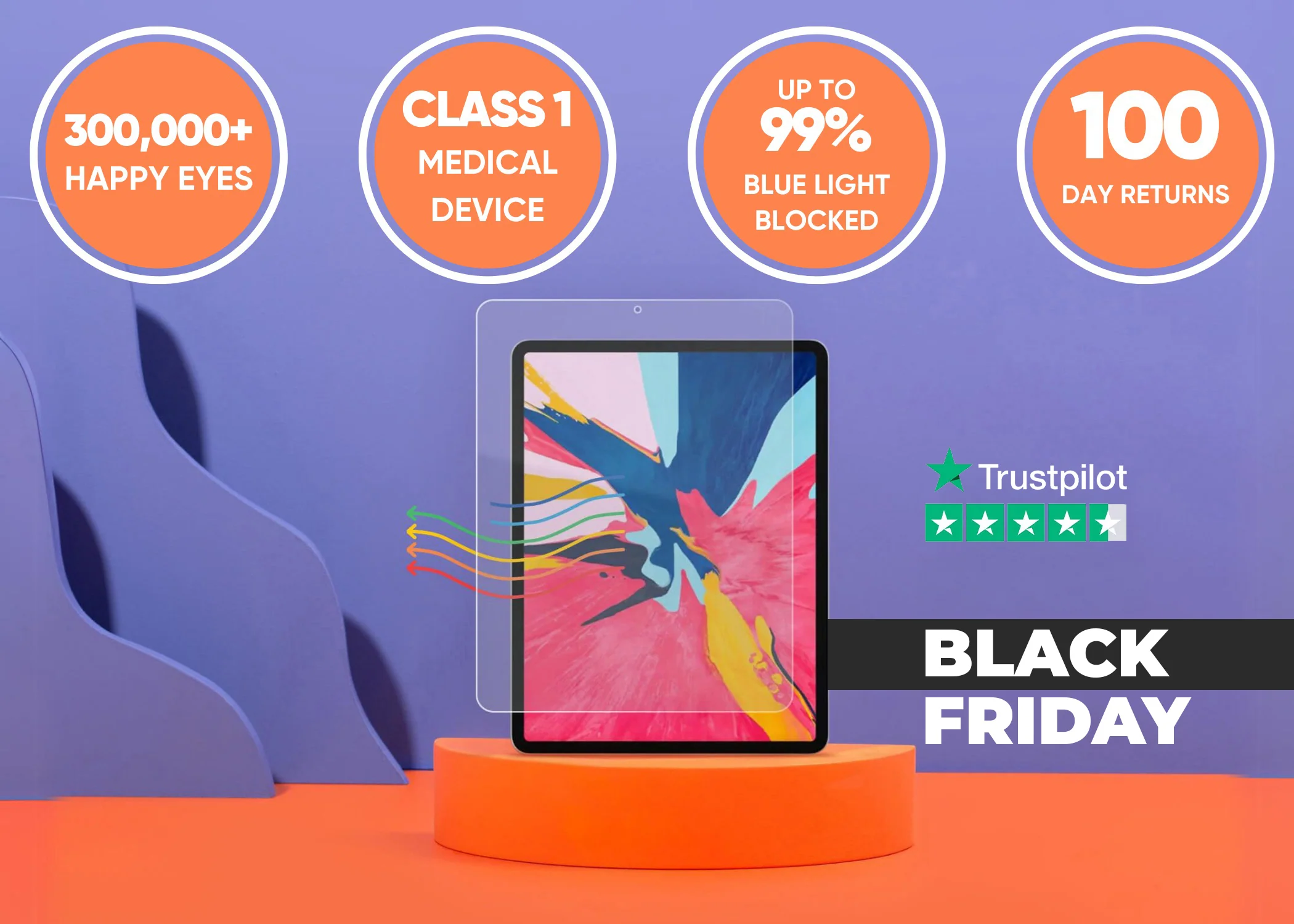 Anti blue light screen protector for iPad - Image 33
