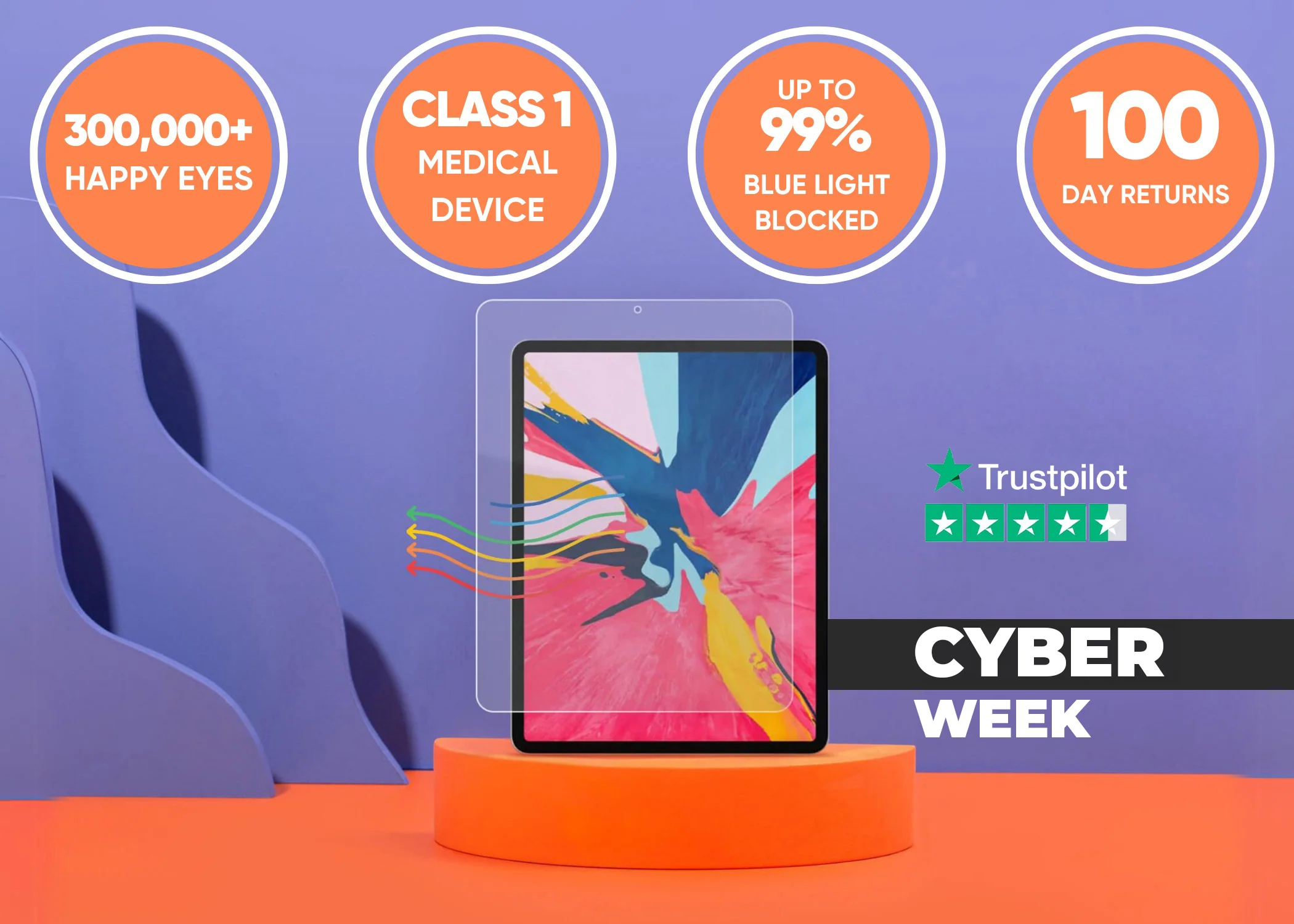 Anti blue light screen protector for iPad - Image 34