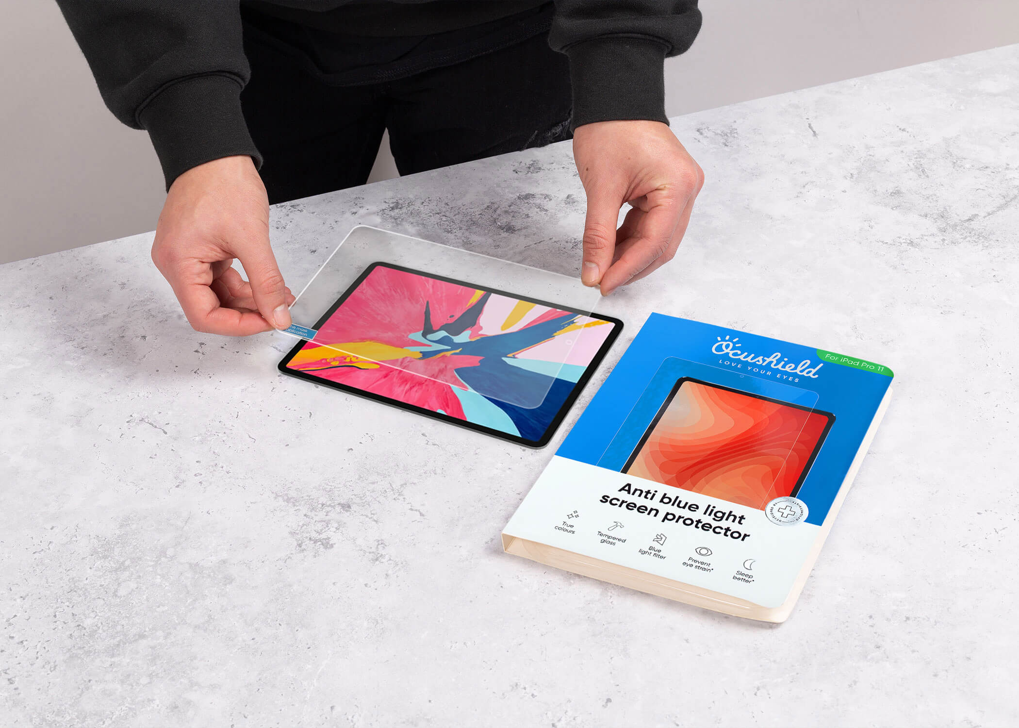 Anti blue light screen protector for iPad - Image 4