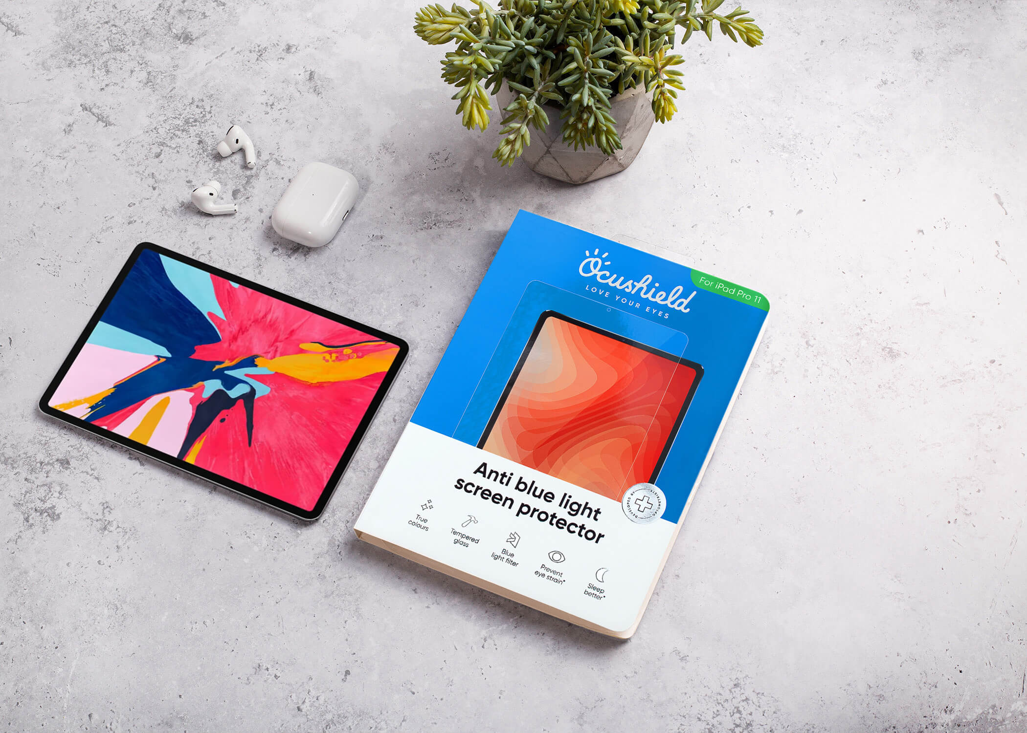 Anti blue light screen protector for iPad - Image 5