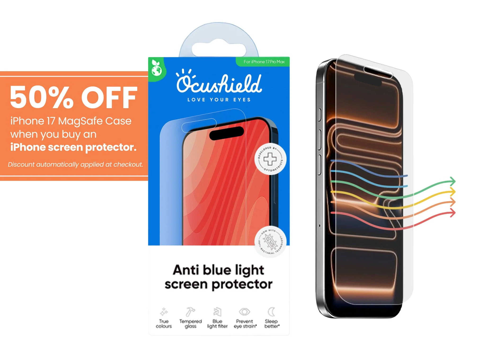 Anti blue light screen protector for iPhone - Image 53
