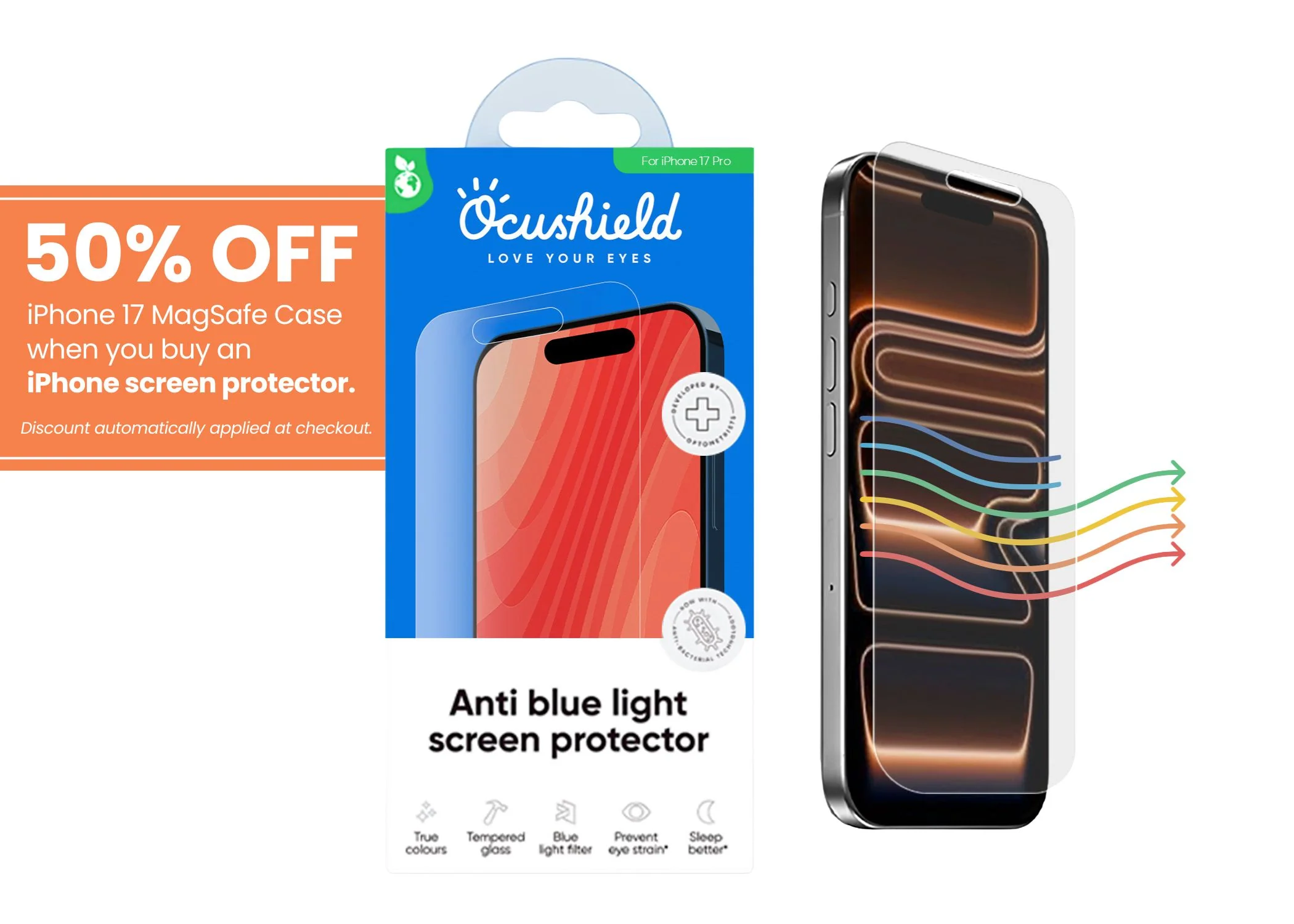 Anti blue light screen protector for iPhone - Image 56