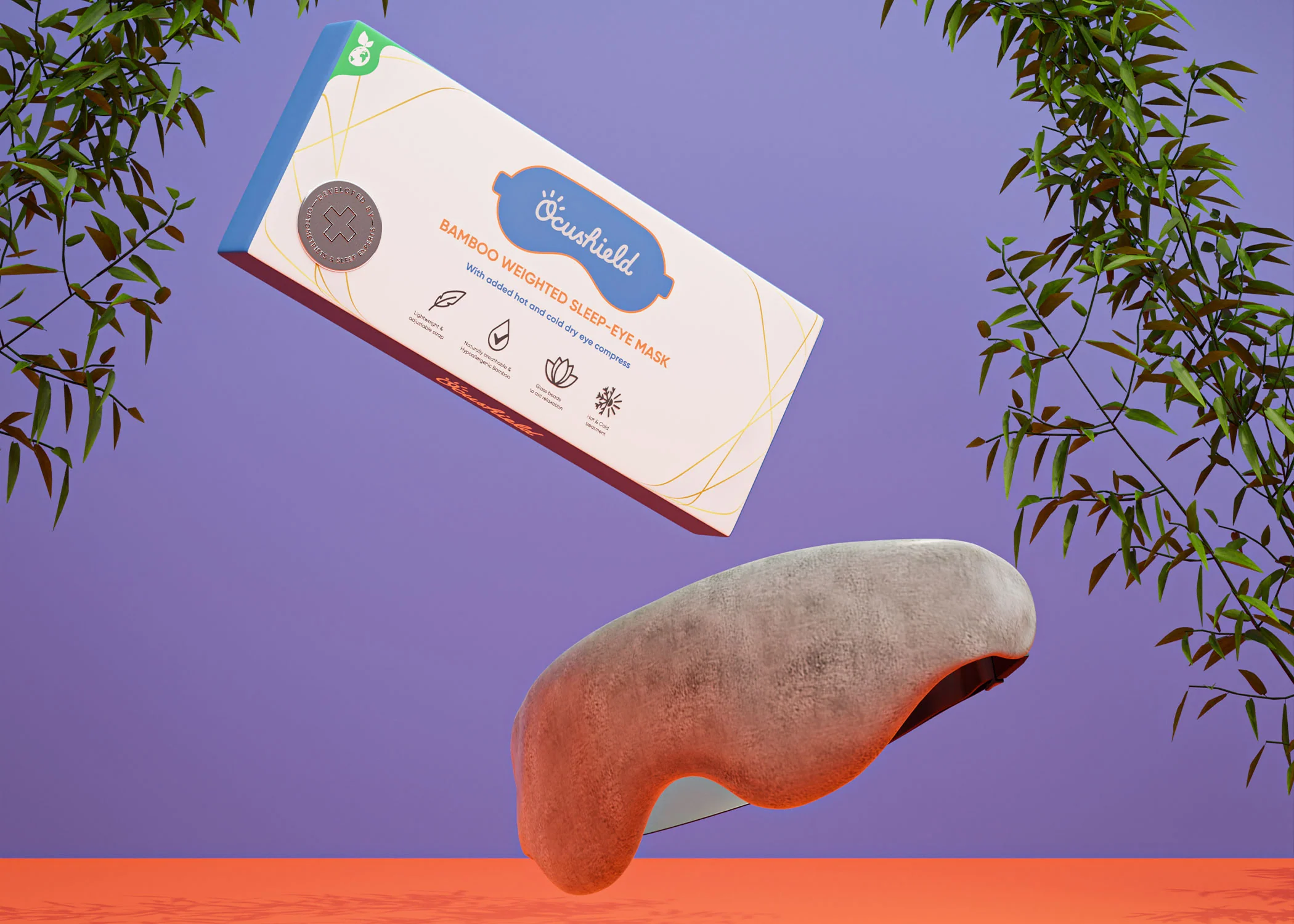 NEW - Bamboo Weighted Sleep Eye Mask - Image 3