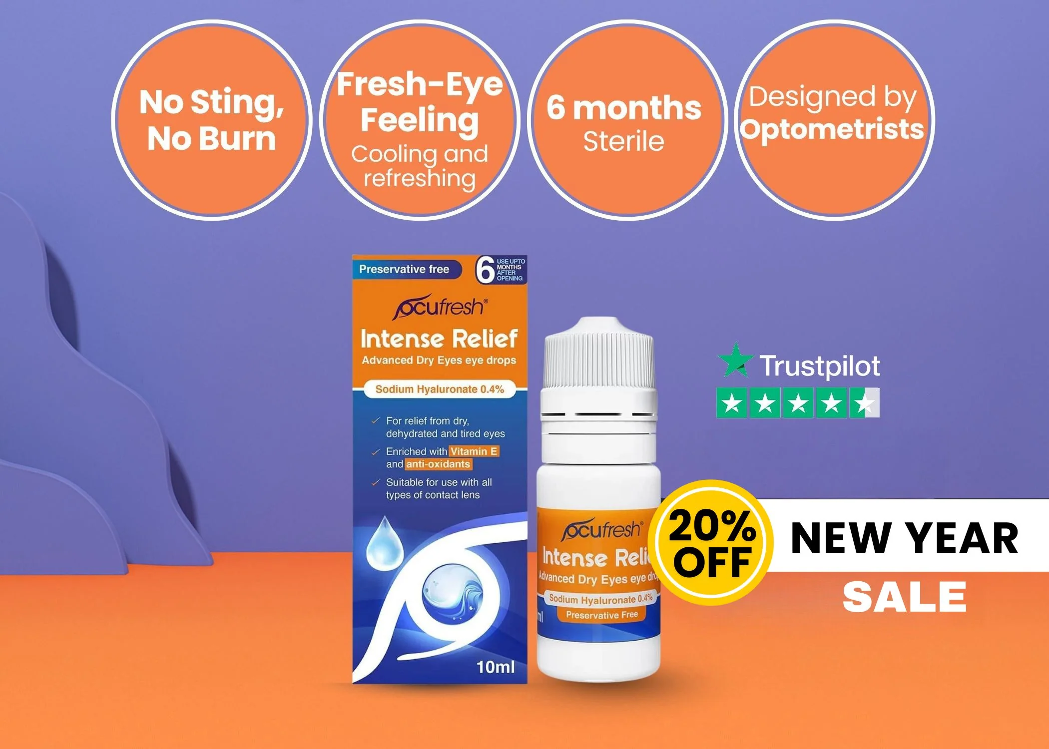 Ocufresh Intensive Eye Drops – Relief for Dry, Irritated & Tired Eyes (10ml) - Image 15