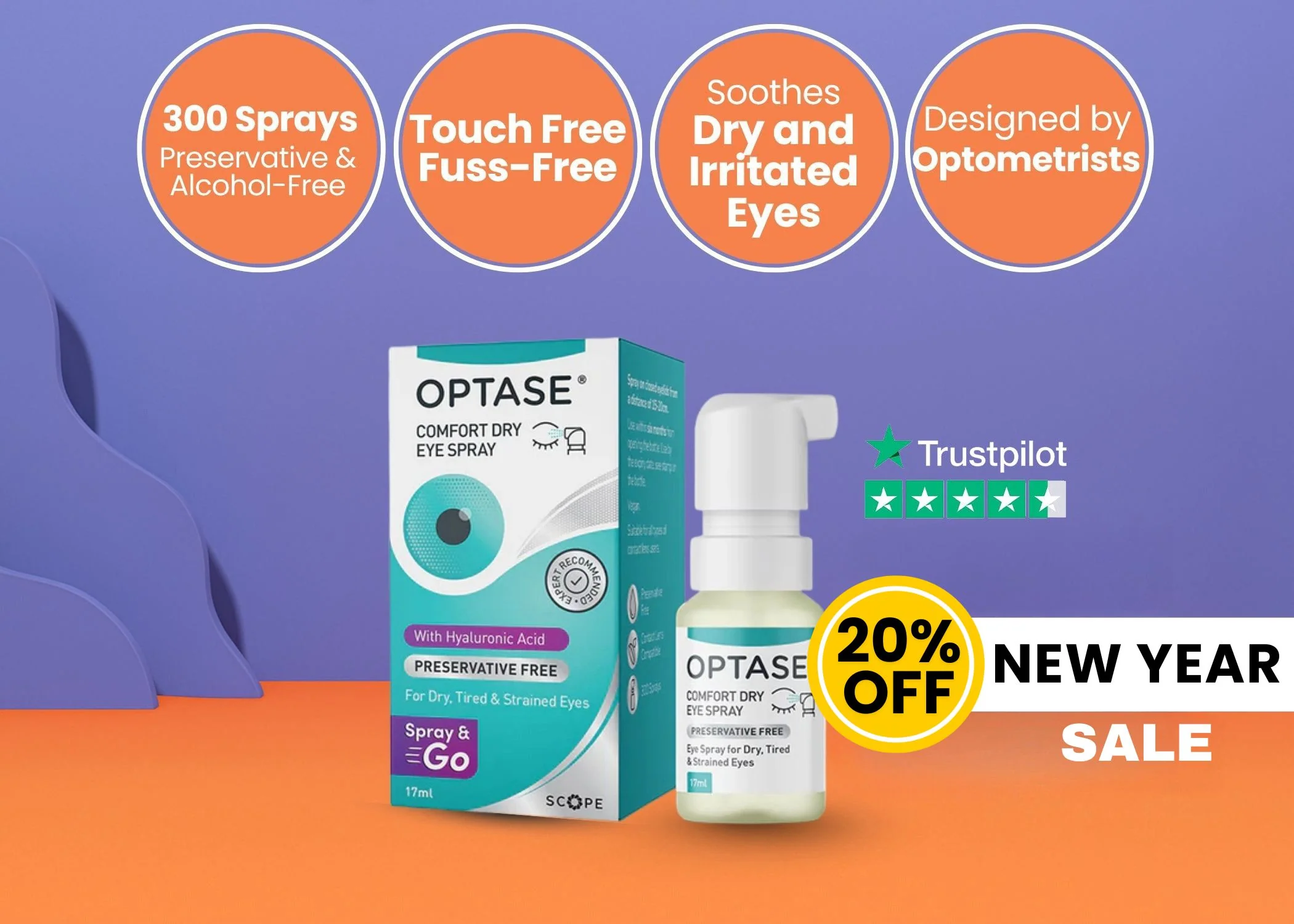 Optase Comfort Dry Eye Spray - Instant Relief for Dry, Tired, Irritated Eyes - 300 Sprays (17ml) - Image 15
