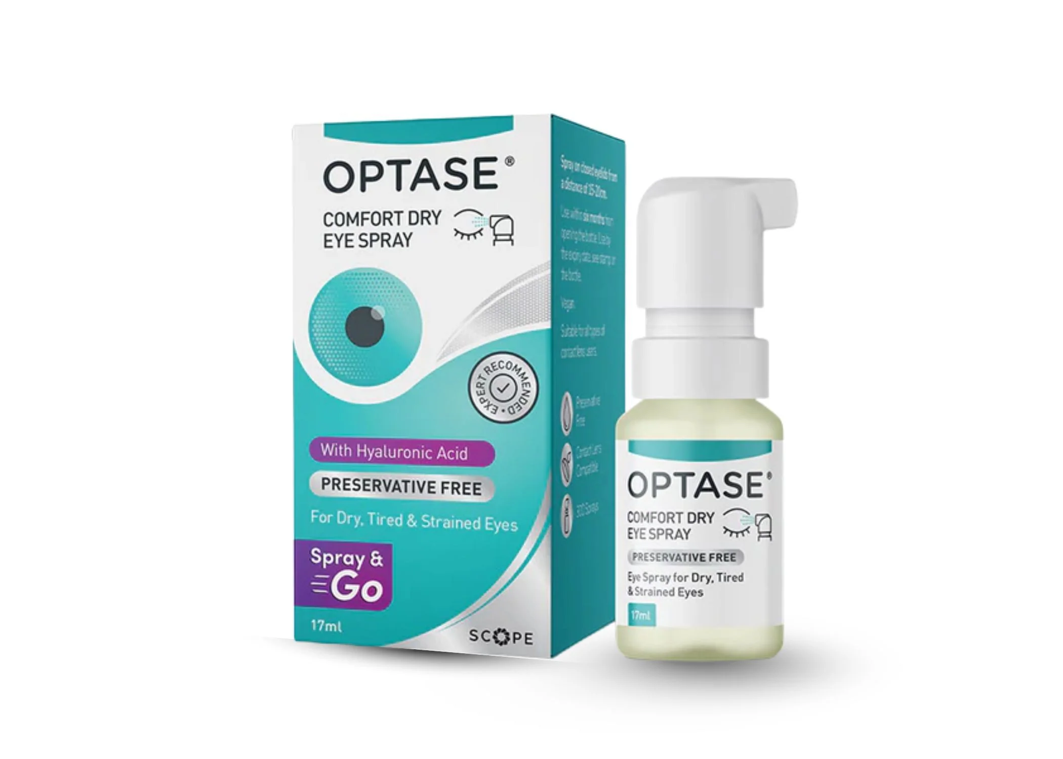 Optase Comfort Dry Eye Spray - Instant Relief for Dry, Tired, Irritated Eyes - 300 Sprays (17ml) - Image 2