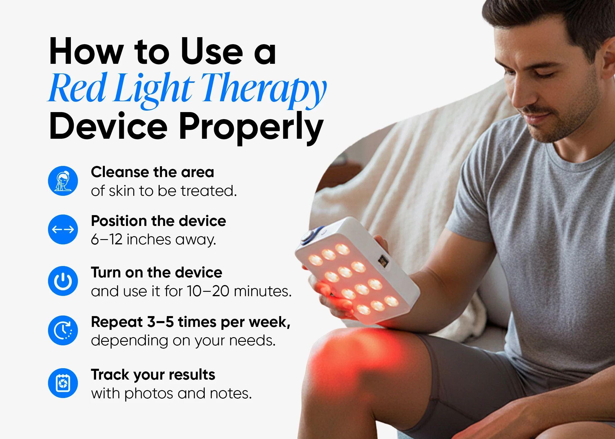 Ocuglow Portable Red & Infrared Light Therapy Panel by Ocushield – For Brighter Skin, Better Sleep and Recovery - Image 4